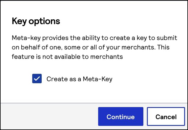 Create as Meta-Key checkbox